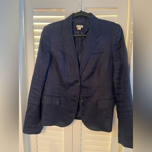 J Crew Blue Linen Blazer - Size 12